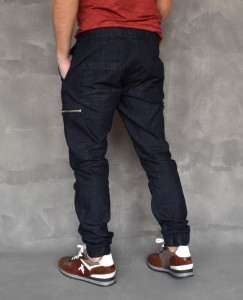 MENS DENIM BLUE PANTS CARGO ZIP TRENDFIELD SPRING/SUMMER/AUTUMN