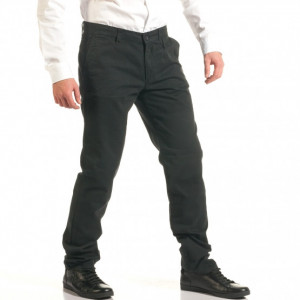 PANTALONI NEGRI PENTRU BĂRBAȚI CU BUZUNARE ITALIENE TOAMNĂ /IARNĂ