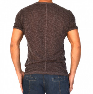 PURPLE BROWN OIL DYE MENS TSHIRT
