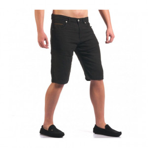 BLACK LINEN MENS SHORTS