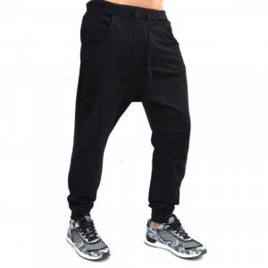 Men's Black joggers drop crotch sweat pants SPRING/SUMMER