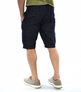 PANTALONI CARGO SCURȚI BLUGI PENTRU BĂRBAȚI CU BUZUNARI LATERALI TRENDFIELD