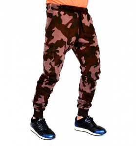 PANTALONI DE TRENING BARBAȚI CARGO TAPERED FIT  MATLASAT TOAMNĂ/IARNĂ