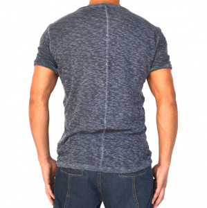 BLUE PURPLE OIL DYE MENS TSHIRT