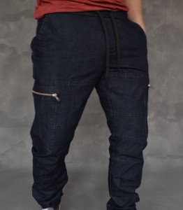 HERREN DENIM BLUE CARGO ZIP PANTS TRENDFIELD SPRING/SUMMER/AUTUMN