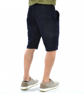 PANTALONI CARGO SCURȚI BLUGI PENTRU BĂRBAȚI CU BUZUNARI LATERALI TRENDFIELD