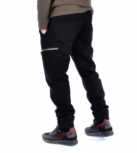 black cargo track pants