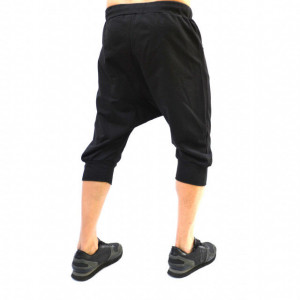 Men's Black drop crotch shorts