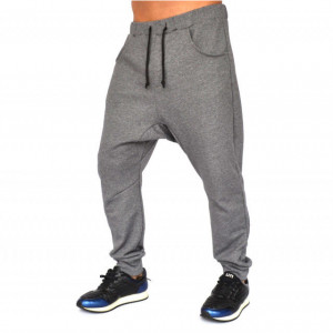 grey drop crotch joggers