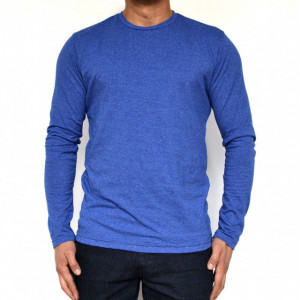 BLUE MENS TSHIRT LONG SLEEVE