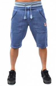 BLUE OIL DYE MENS SWEAT SHORTS