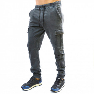 GREY/BLUE OIL DYE CARGO MENS CLASSIC SWEAT PANTS FALL/SPRING