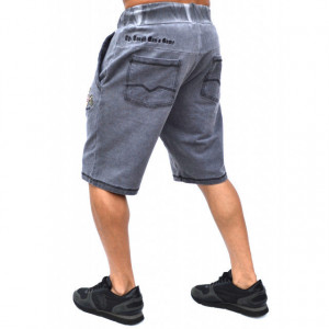 Herren Jogginghose Shorts mit Wascheffekt Rugby Style