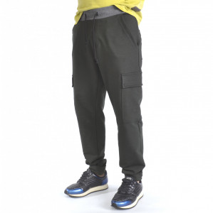 BLACK MENS CARGO SWEATPANTS SPRING/FALL