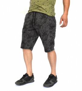 Men's Floral Motifs sweat shorts OIL DYE GREY