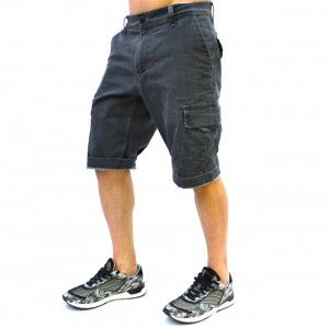 PANTALONI SCURȚI BLUGI GRI PENTRU BĂRBAȚI CU BUZUNARI LATERALI