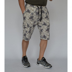 PANTALONI SCURȚI PENTRU BĂRBAȚI CU MOTIVE FLORALE CU BUZUNARI LATERALI