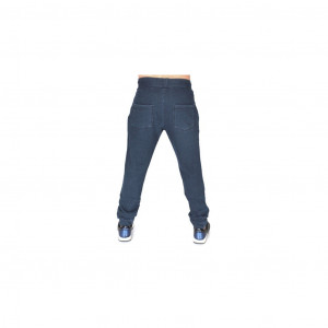 Men's dark blue denim joggers sweatpants FALL/WINTER WARM