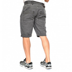 Men's Grey striped shorts oil dye