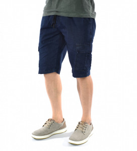 PANTALONI CARGO SCURȚI BLUGI PENTRU BĂRBAȚI CU BUZUNARI LATERALI TRENDFIELD