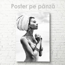 Poster, Portretul alb-negru al unei fete