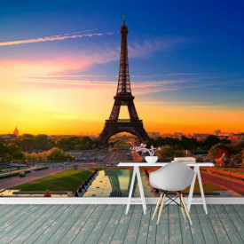 Fototapet, Turnul Eiffel în culori vii