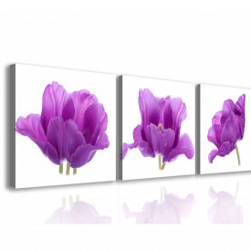 Tablou modular, Trei flori de liliac.
