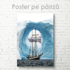 Poster, Navă pe fundalul ghețarilor