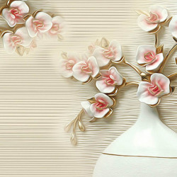 Fototapet 3D ,Creguța cu flori de cireș
