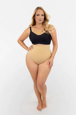Tanga modelator cu talie foarte inalta Shapewear Thong Sleek Smoothers Nude