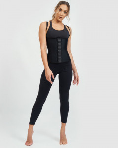 Vesta Corset Talie de Viespe Black LATEX