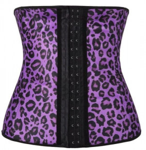 Corset Talie de Viespe LEOPARD Mov LATEX