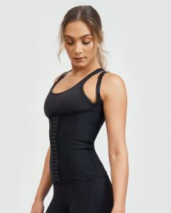 Vesta Corset Talie de Viespe Black LATEX