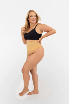 Tanga modelator cu talie foarte inalta Shapewear Thong Sleek Smoothers Nude