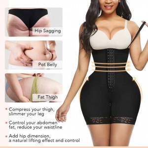 Body Modelator Cu Bretele si Fermoar---IDEAL Ptr ROCHII--- Black 3IN1