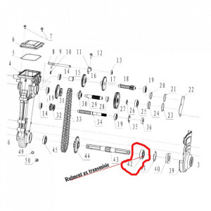 Rulment ax transmisie motocultor Dac, Ruris, Gigant, Zimbru