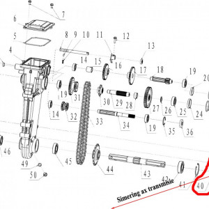 Simering dreapta ax transmisie motosapa