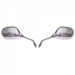 Oglinda cromata, moto scuter - Model Oval Chrome