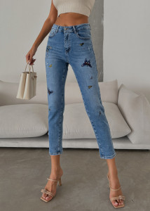 Blugi mom fit elastici