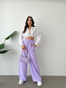 Pantaloni din panza evazati Cod:M3879