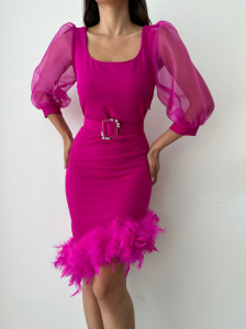 Rochie de stofa cu fulgi Cod:RF8946