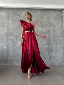 Rochie dama lunga din satin