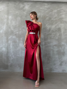 Rochie dama lunga din satin