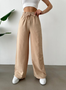 Pantaloni din panza evazati Cod:B3879