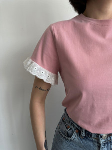 Tricou dama cu dantela Cod:R3100