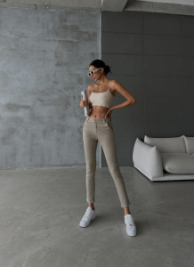 Blugi dama slim fit cu nasturi