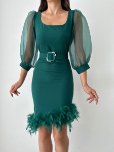 Rochie de stofa cu fulgi Cod:V8946