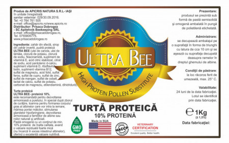 Turta proteica cu Ultra Bee - proteina 10%