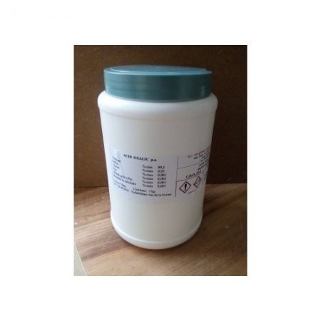 Acid oxalic pudra puritate 99.6% - flacon 1 kg - 30 lei