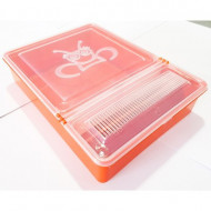 Hranitor de podisor cu capac transparent, dreptunghiular, 1300ml